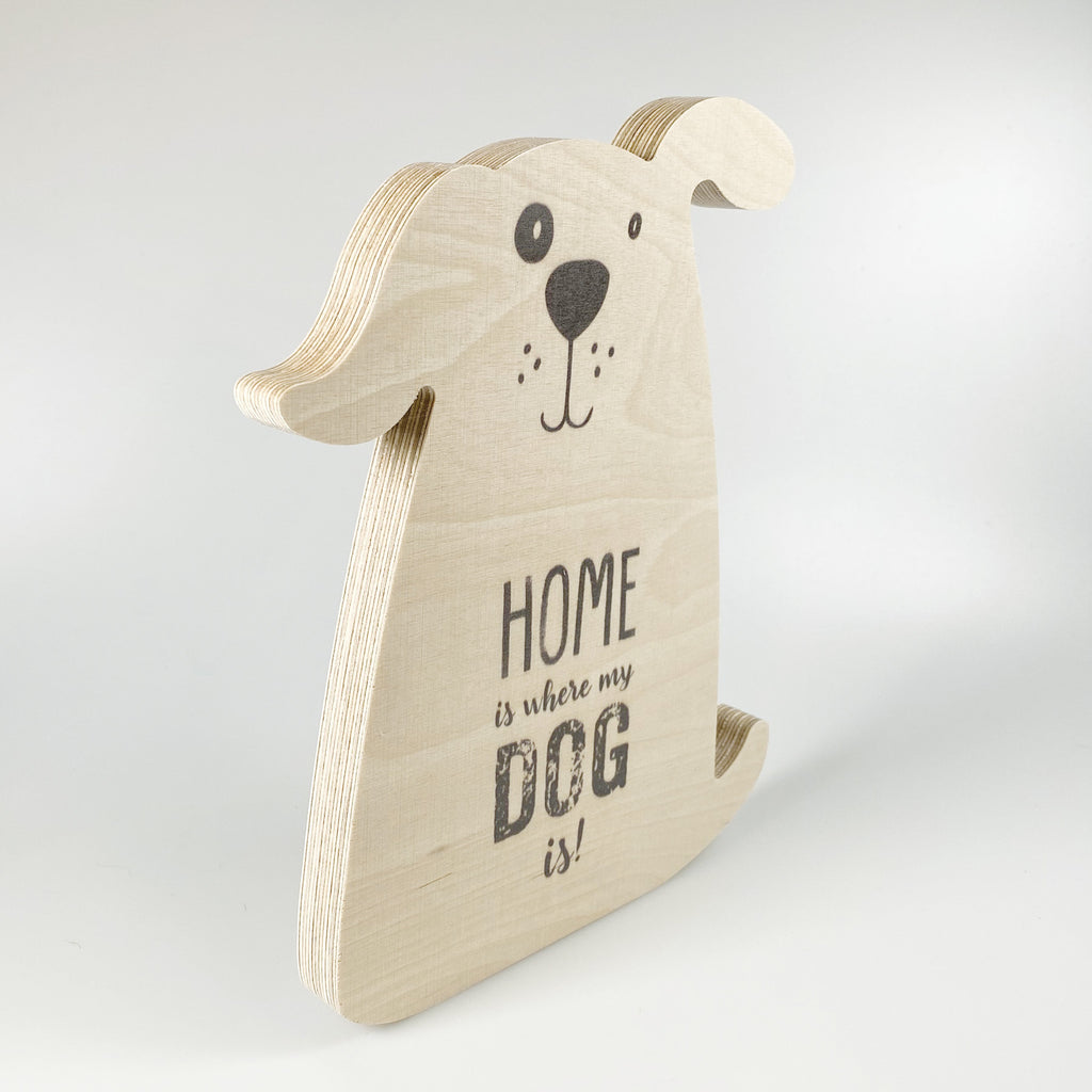 Holzbild "Hund" shape, groß