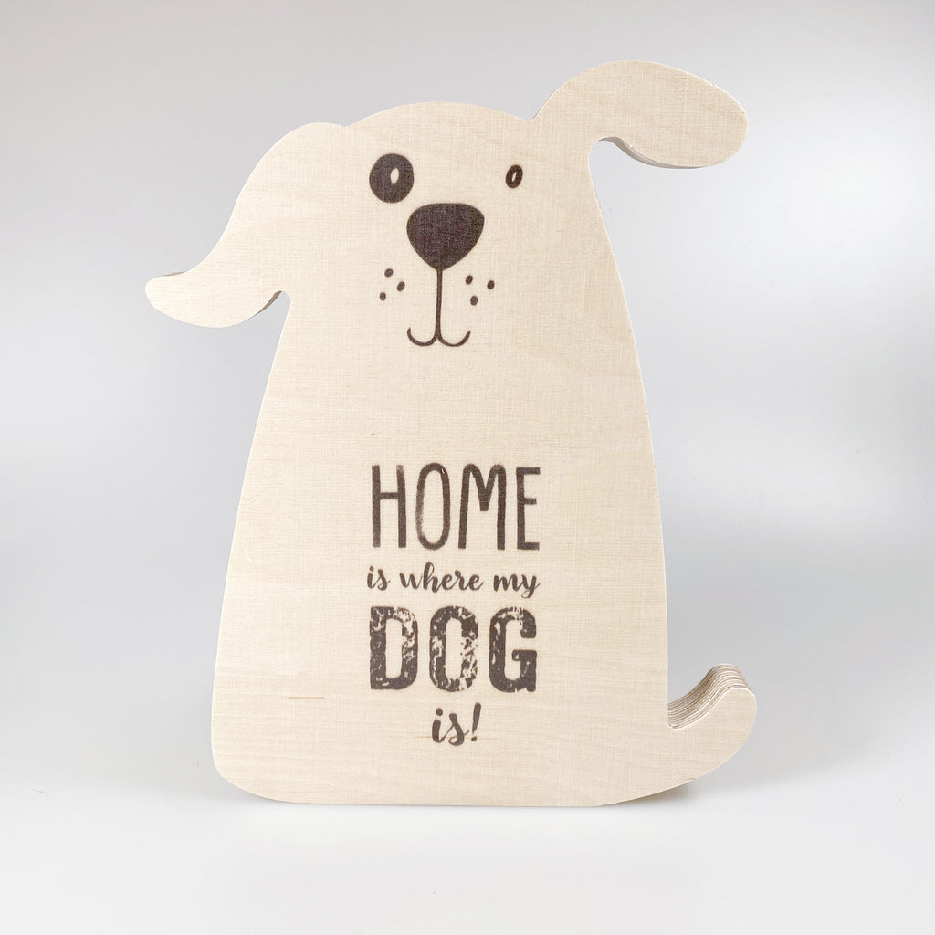 Holzbild "Hund" shape, groß