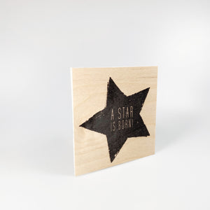 Holzpostkarte “A star is born!“