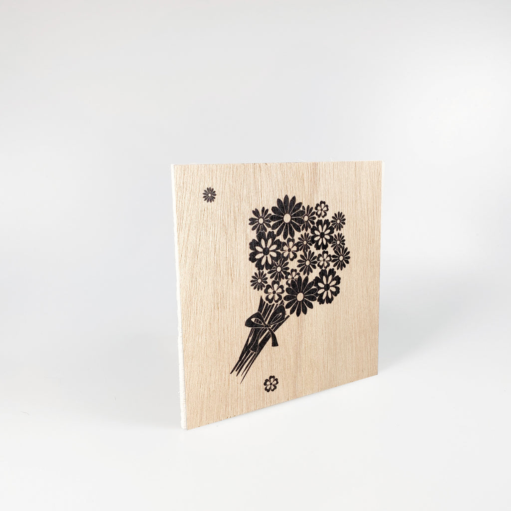 Holzpostkarte “Blumenstrauß“