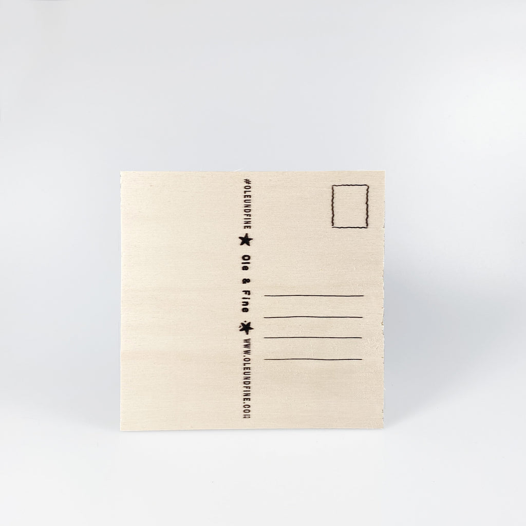 Holzpostkarte “Ganz viel Glück“