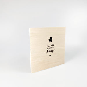 Holzpostkarte “Hallo kleiner Schatz!“